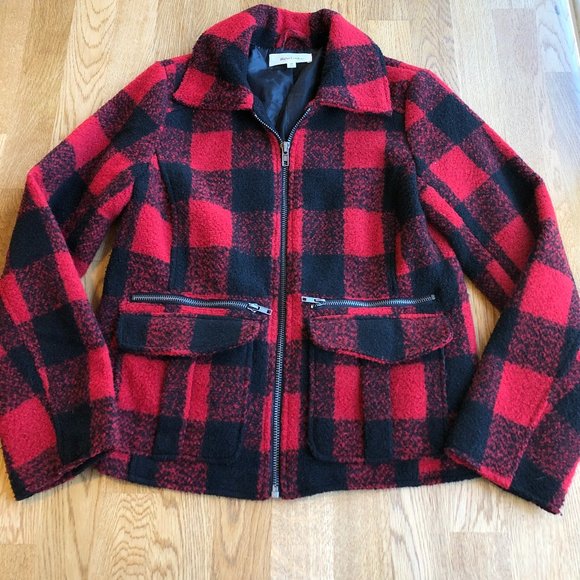Rewind Jackets & Blazers - Rewind Buffalo Plaid Fleece Jacket Medium